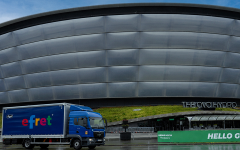 How do major sports events manage European logistics?